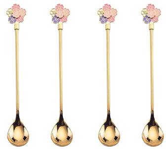 Flower Gold Stirring Spoon