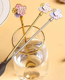 Flower Gold Stirring Spoon