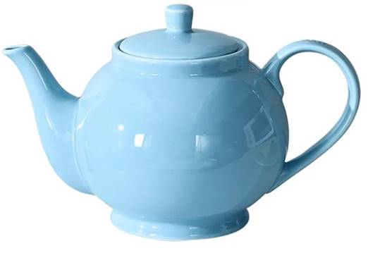 Ceramic Blue Teapot with Filter