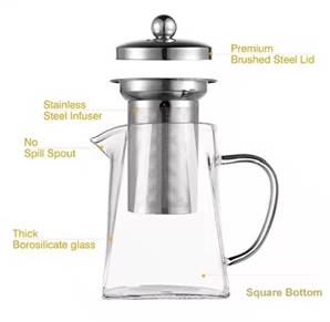 Small Glass Teapot with Removable Infuser