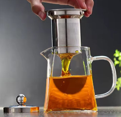 Small Glass Teapot with Removable Infuser